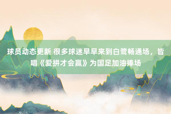 球员动态更新 很多球迷早早来到白鹭畅通场，皆唱《爱拼才会赢》为国足加油捧场