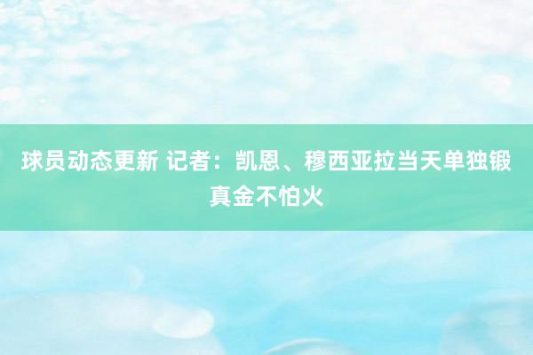 球员动态更新 记者：凯恩、穆西亚拉当天单独锻真金不怕火