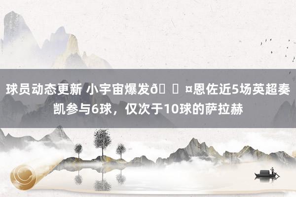 球员动态更新 小宇宙爆发😤恩佐近5场英超奏凯参与6球，仅次于10球的萨拉赫