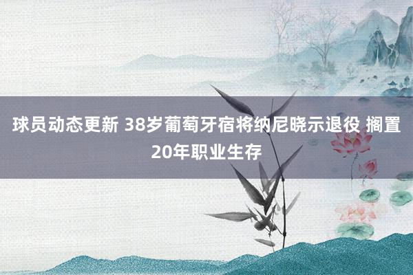 球员动态更新 38岁葡萄牙宿将纳尼晓示退役 搁置20年职业生存